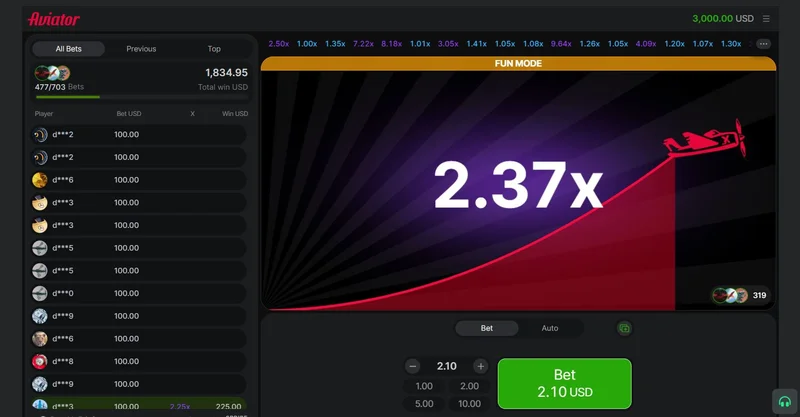 place your firts bet on aviator game - step 5